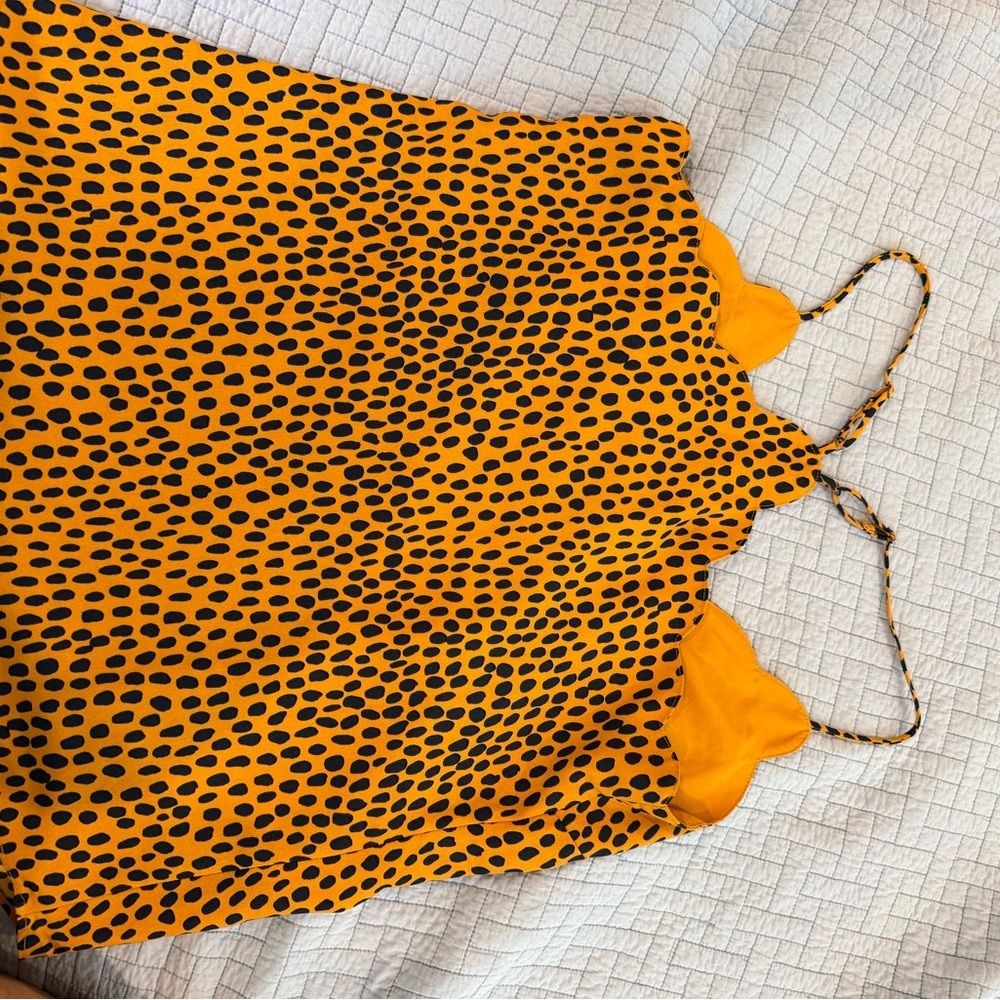 J.CREW‎ Leopard scalloped cami top SIZE 2 - Picture 4 of 7